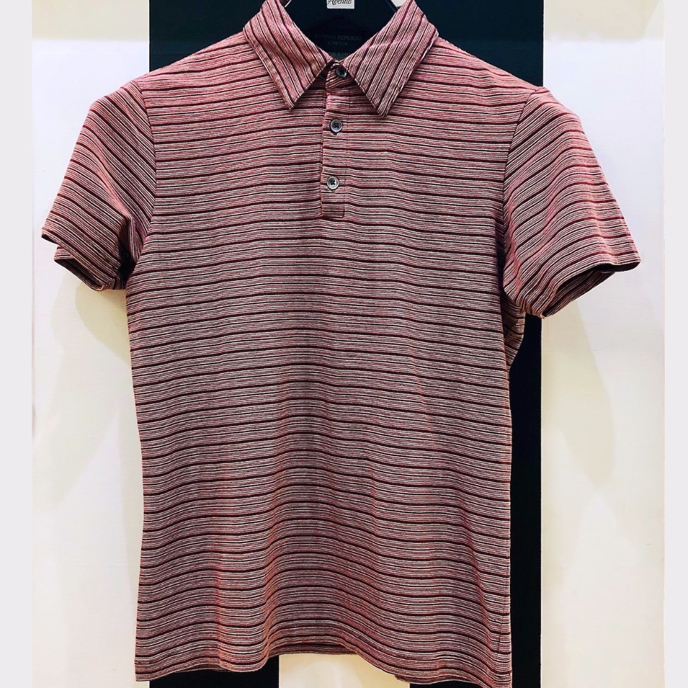 Men's Banana Republic Multi-Stripe Stretch Fit Polo Shirt Size Small - Picture 8 of 9